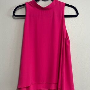 Bellatrix Hot Pink Asymmetrical High Neck Blouse Women’s M